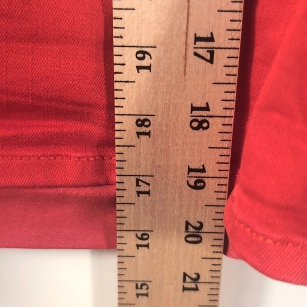 NWT Lane Bryant Girlfriend Shorts Red Plus Size 24 | Stretch Mid-Rise Denim - Picture 10 of 14